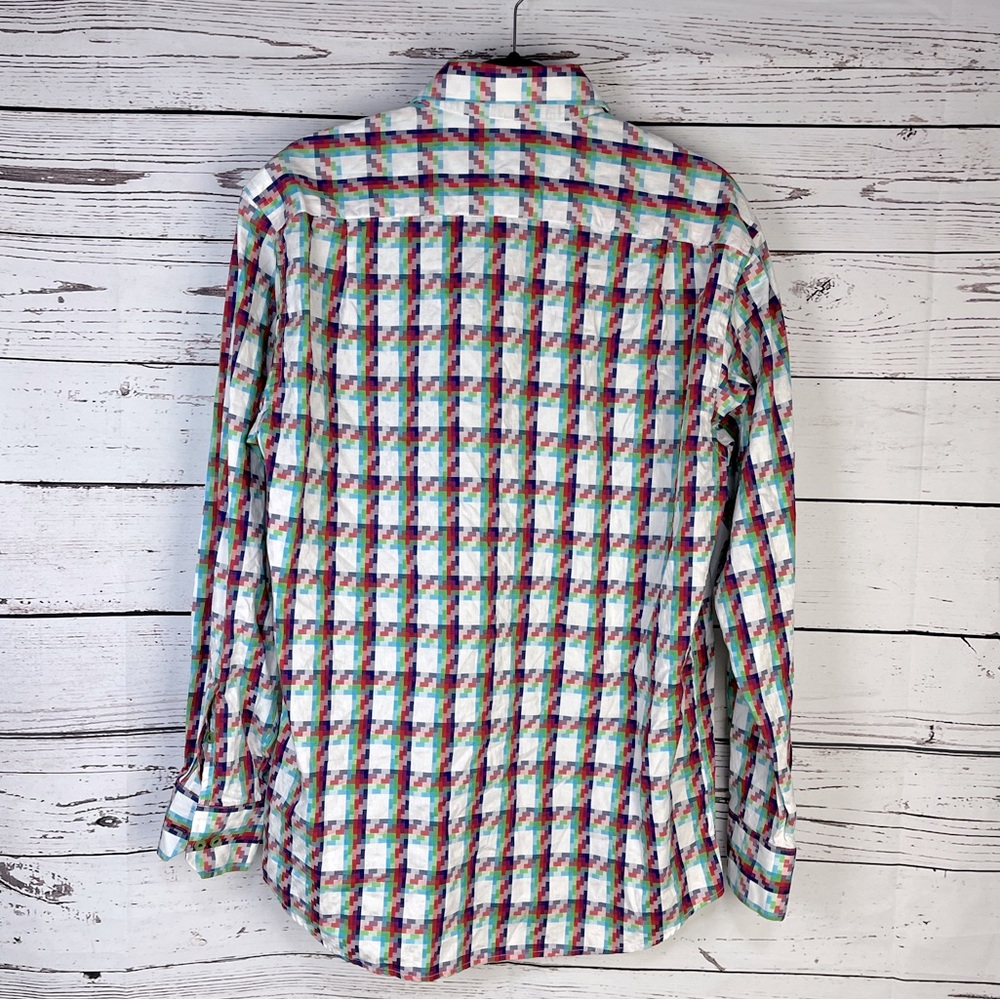 Luciano Visconti Black Button Down Size Medium - image 4